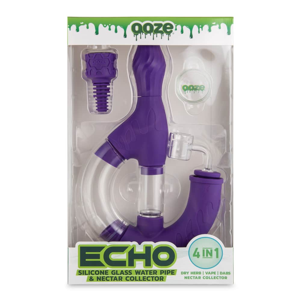 Ooze Echo Silicone Water Pipe - Discreet Smoker