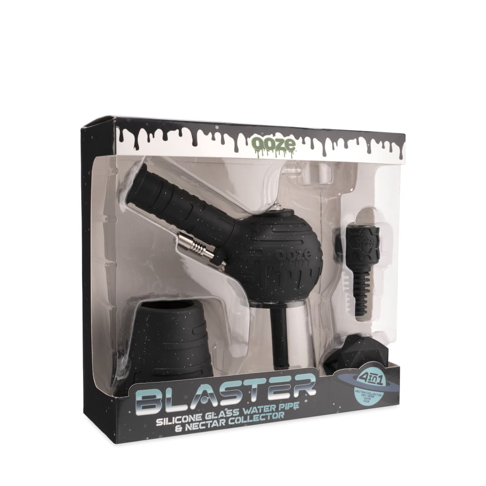Ooze Blaster Silicone Glass 4-in-1 Hybrid Water Pipe and Dab Straw - Discreet Smoker