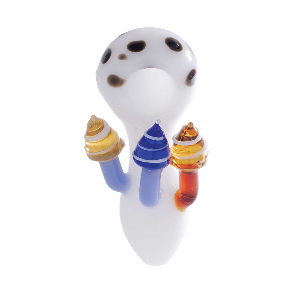 MUSHROOM CHARACTER GLASS HAND PIPE - Discreet Smoker