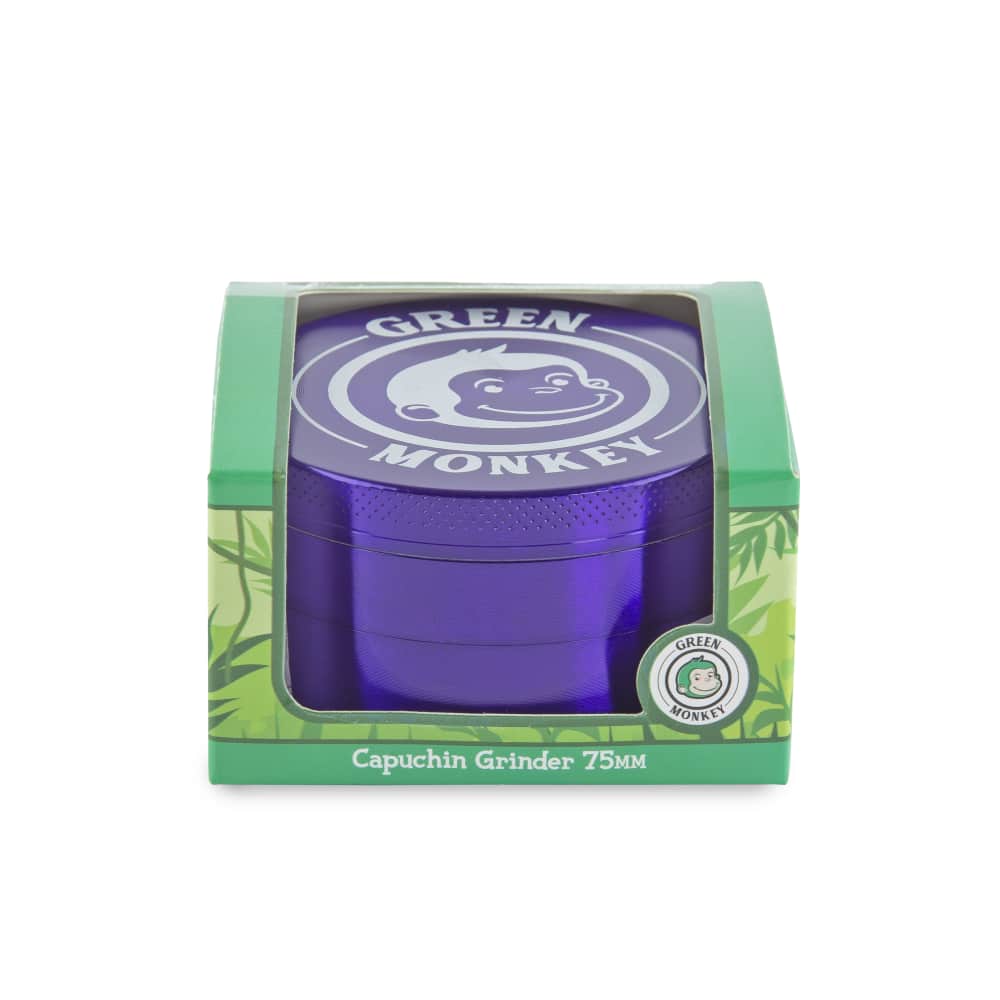 Green Monkey Grinder - Capuchin 4pc - 75mm - Discreet Smoker