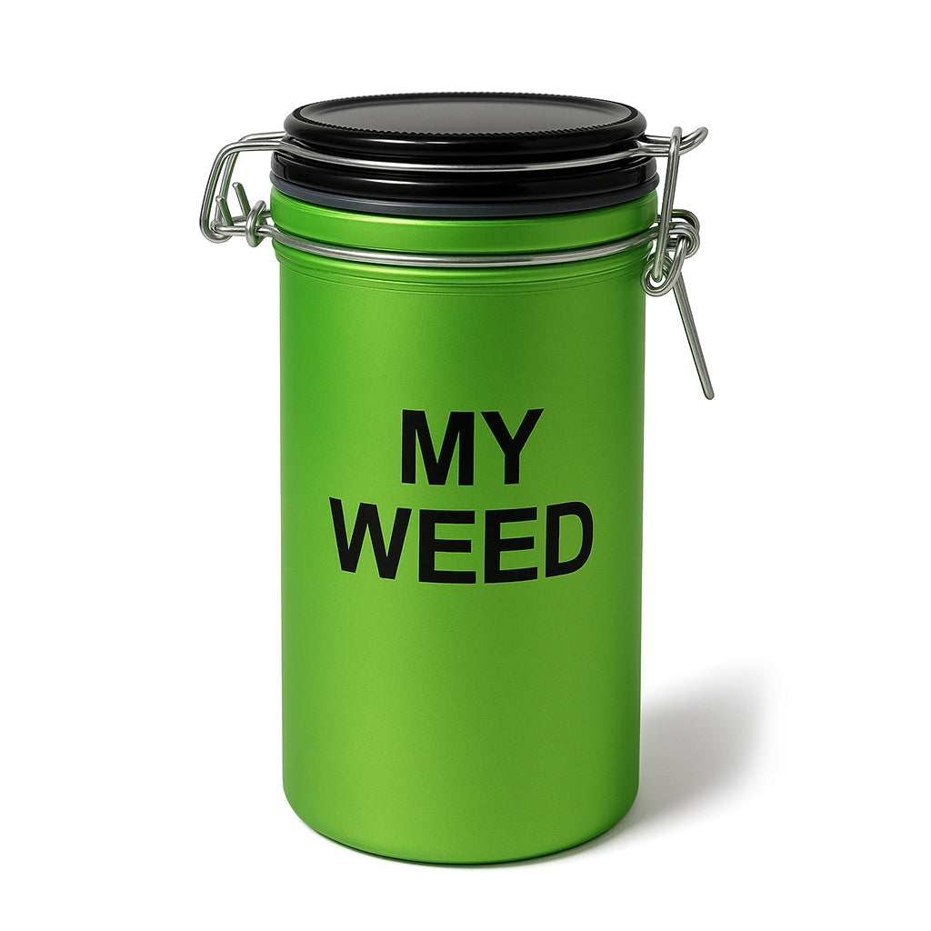 MY WEED FROSTED GLASS STASH JAR - Discreet Smoker