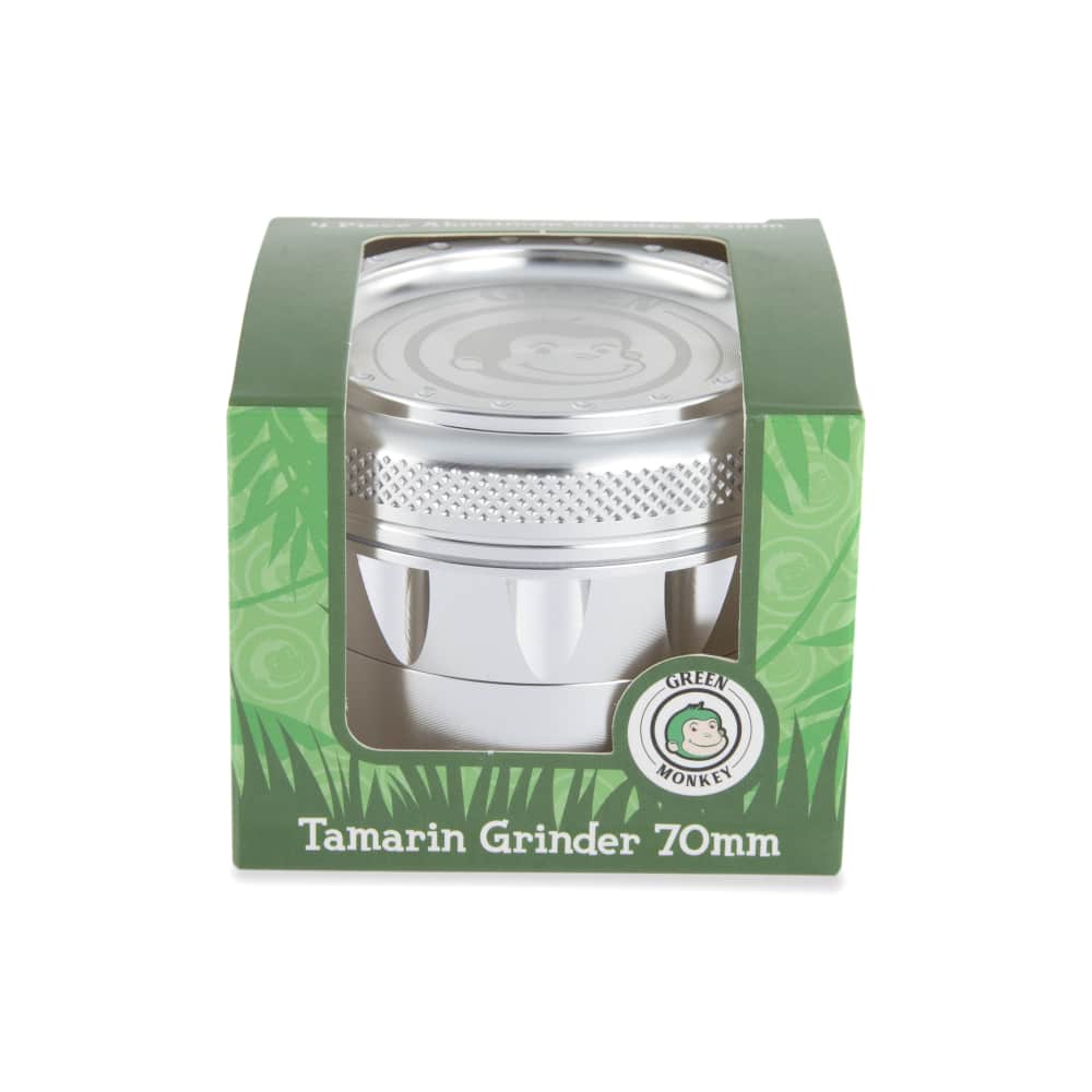 Green Monkey Grinder - Tamarin 4pc - 70mm - Discreet Smoker