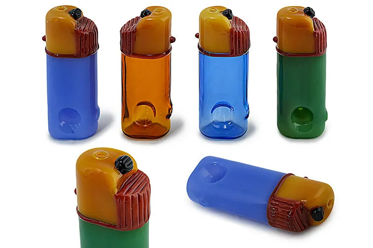 Lighter Shape Glass Pipe - Discreet Smoker