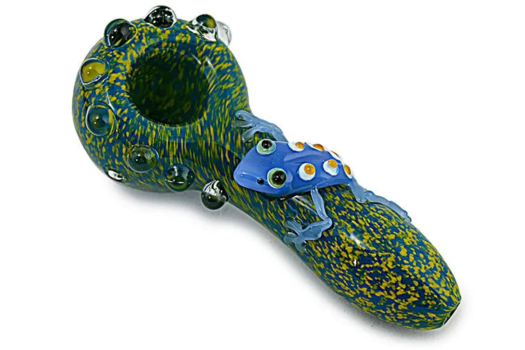 Colorful Frog Glass Pipe - Discreet Smoker