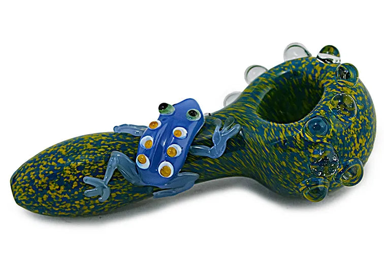 Colorful Frog Glass Pipe - Discreet Smoker