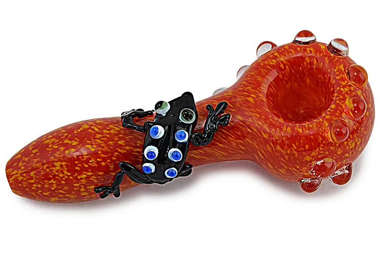 Colorful Frog Glass Pipe - Discreet Smoker