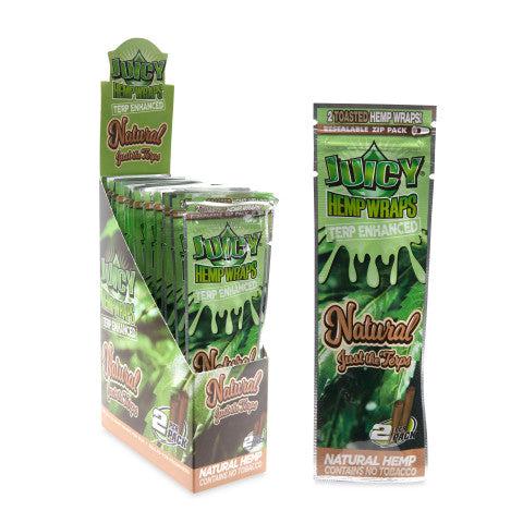 Juicy Jays Terp Enhanced Hemp Wraps 2pk Pouch 25ct POP Display - Discreet Smoker