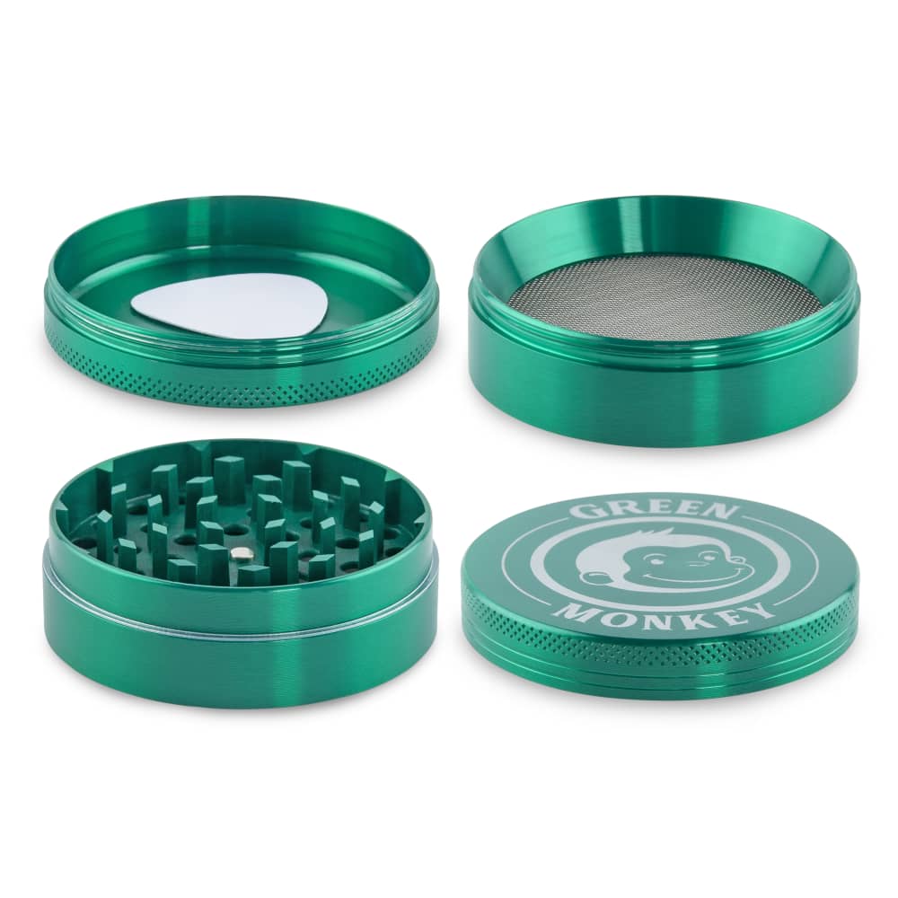 Green Monkey Grinder - Capuchin 4pc - 63mm - Discreet Smoker