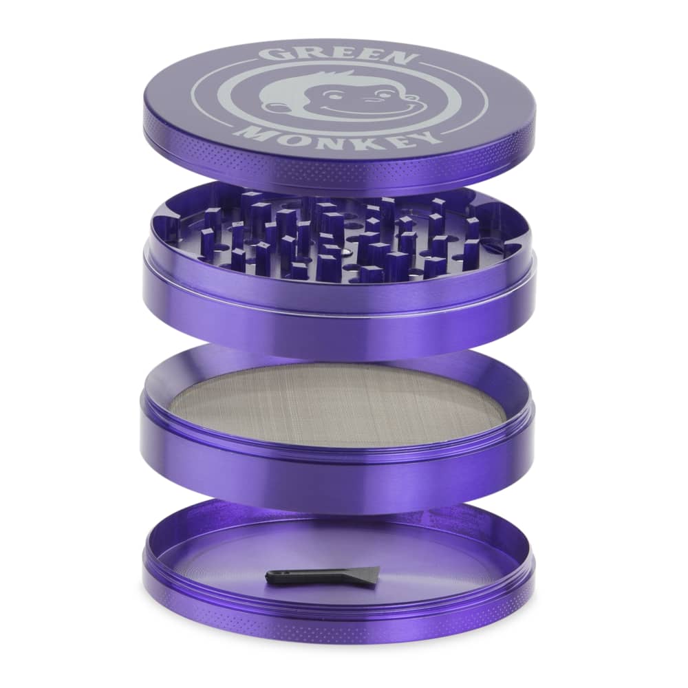 Green Monkey Grinder - Capuchin 4pc - 100mm - Discreet Smoker