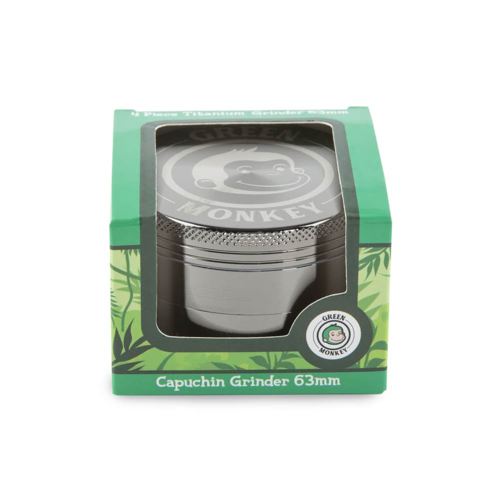 Green Monkey Grinder - Capuchin 4pc - 63mm - Discreet Smoker