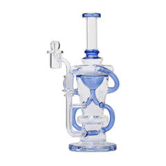 Human Grade 10.25" Straight Recycler Glass Water Pipe - Discreet Smoker
