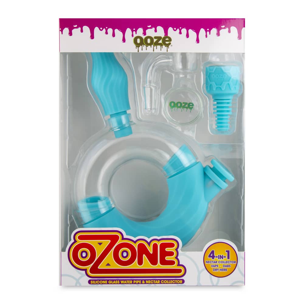 Ooze Ozone Silicone Water Pipe and Dab Straw - Discreet Smoker