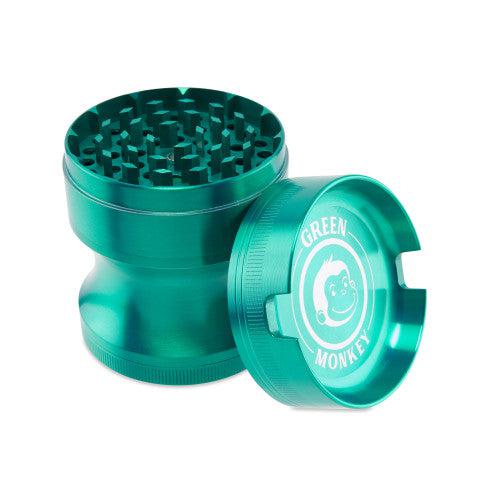 Green Monkey Grinder - Chacma 4pc with Ashtray - 63mm - Discreet Smoker