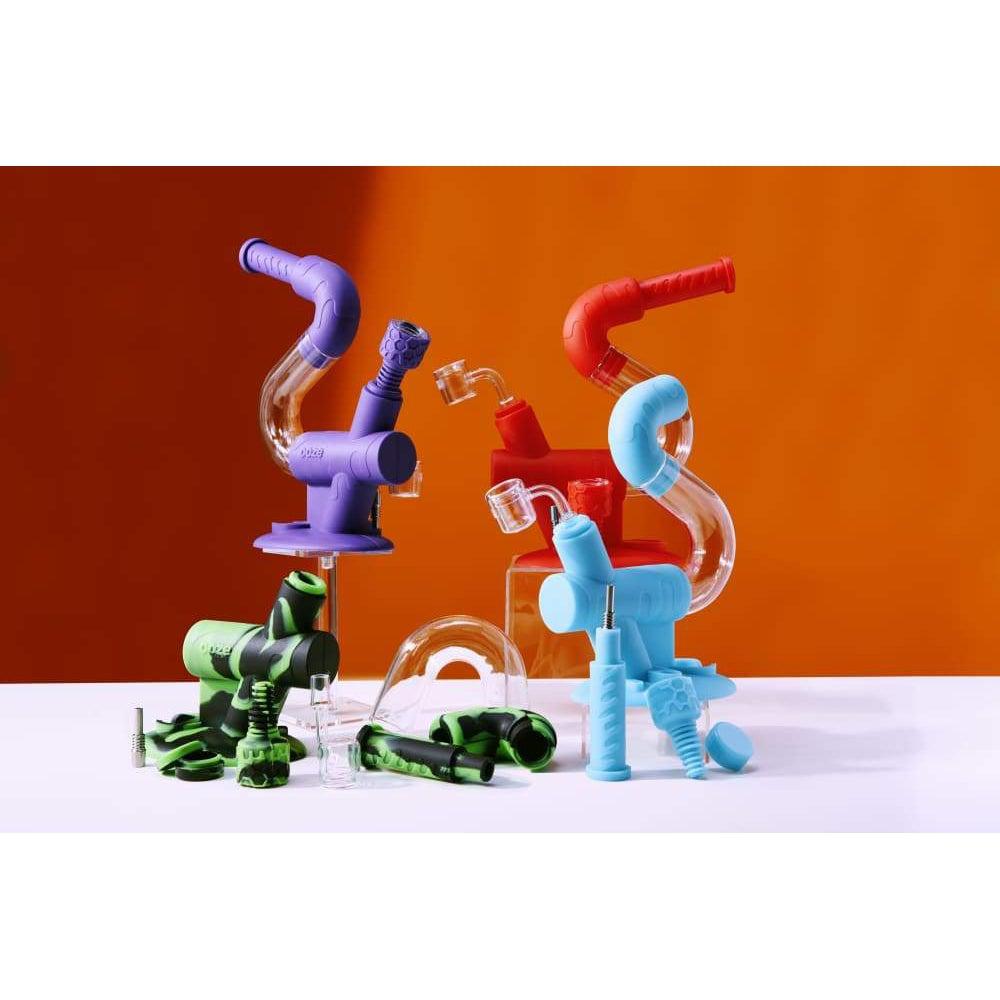 Ooze Swerve Silicone Water Pipe - Discreet Smoker