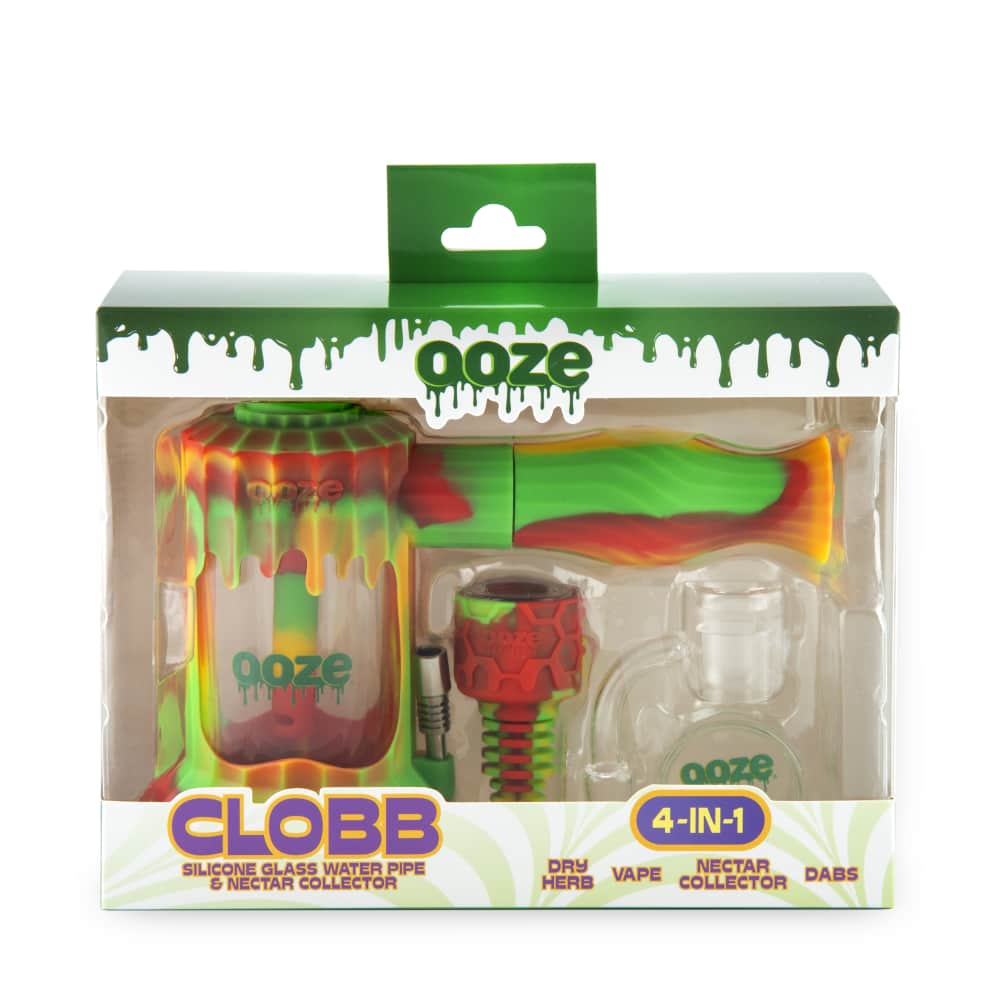 Ooze Clobb Silicone Water Pipe and Dab Straw - Discreet Smoker