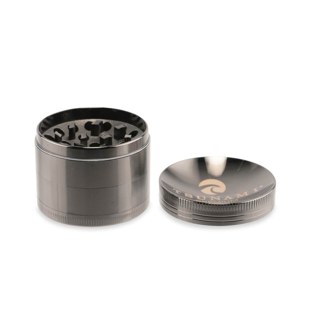 Tsunami Sunken Top 50mm 4-Piece Grinder - Discreet Smoker