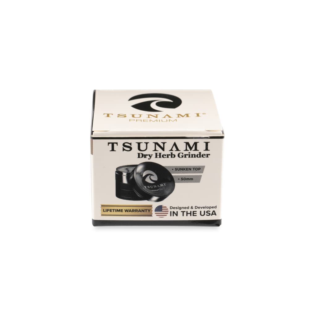 Tsunami Sunken Top 50mm 4-Piece Grinder - Discreet Smoker