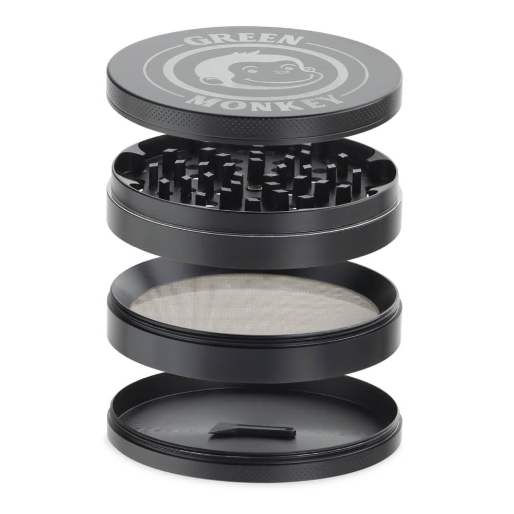 Green Monkey Grinder - Capuchin 4pc - 100mm - Discreet Smoker