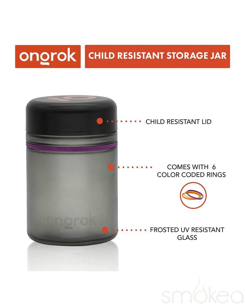 ONGROK 500ml Glass Storage Jars (2-Pack) - Discreet Smoker