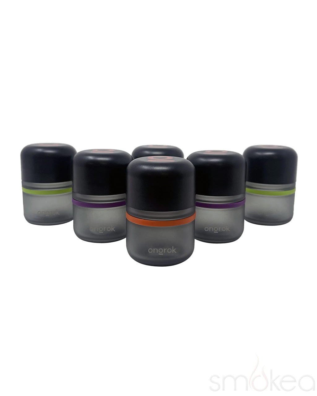 ONGROK 80ml Glass Storage Jars (6-Pack) - Discreet Smoker