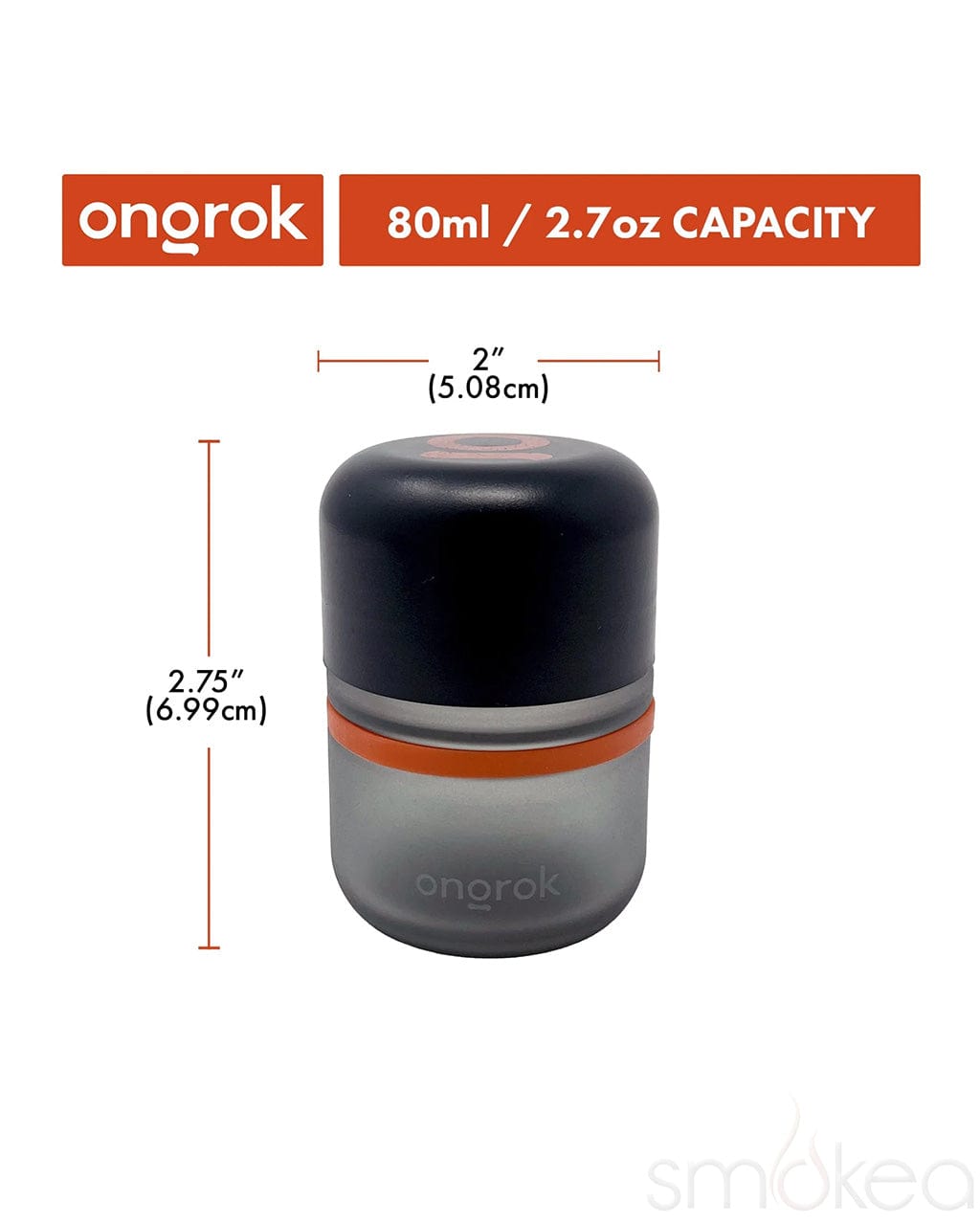 ONGROK 80ml Glass Storage Jars (6-Pack) - Discreet Smoker