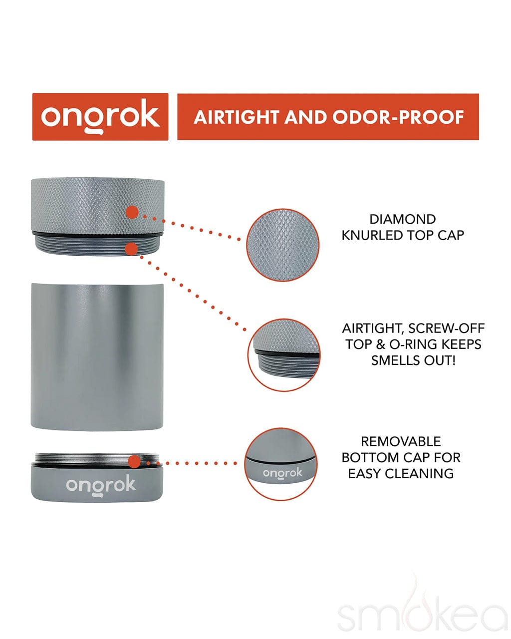 ONGROK Aluminum Storage Jar - Discreet Smoker