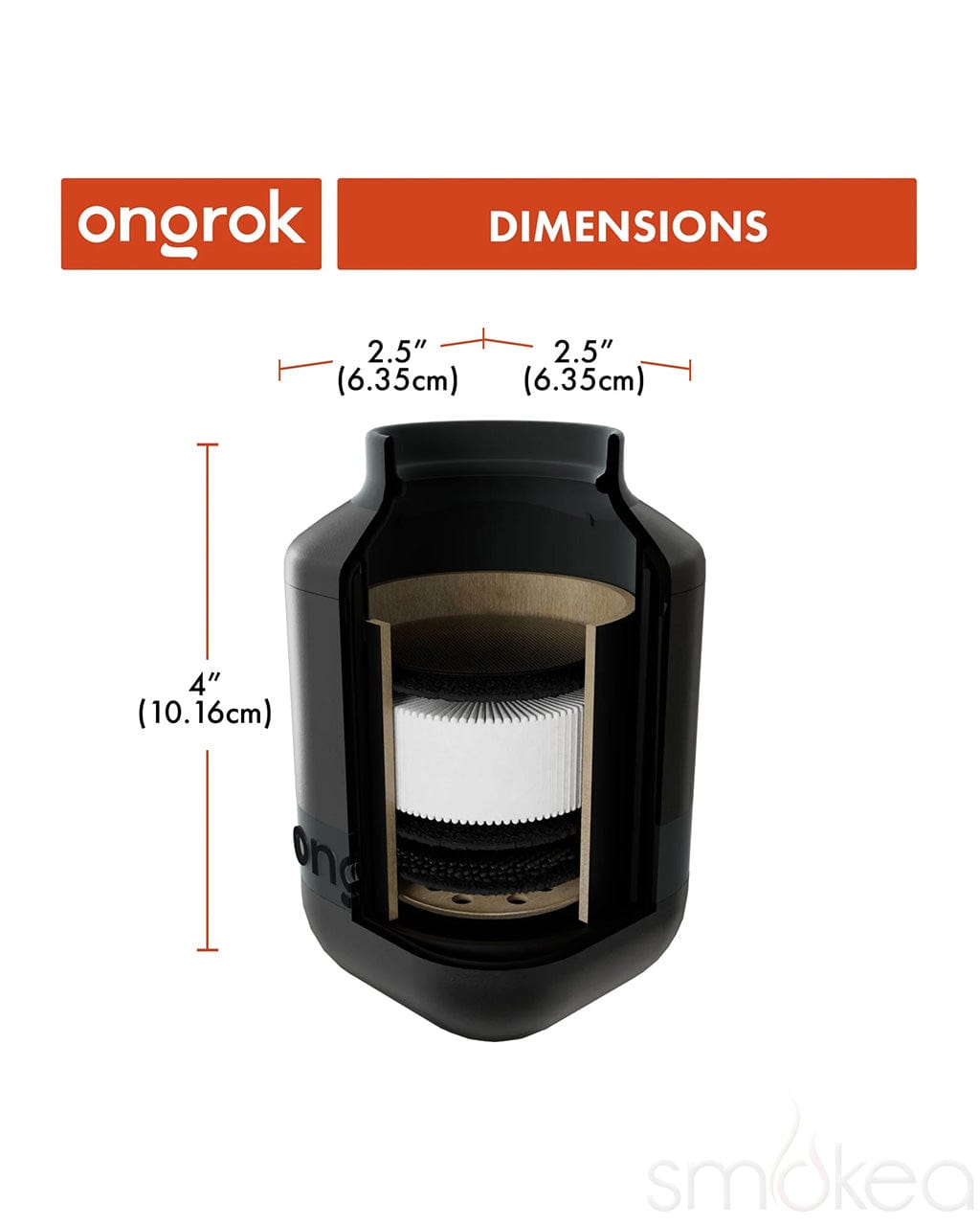 ONGROK Personal Air Filter w/ Replaceable Cartridges - Discreet Smoker