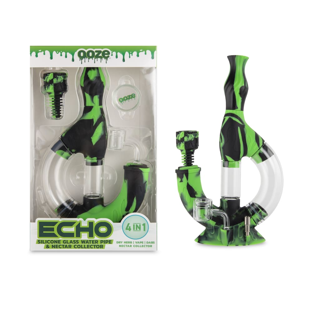 Ooze Echo Silicone Water Pipe - Discreet Smoker