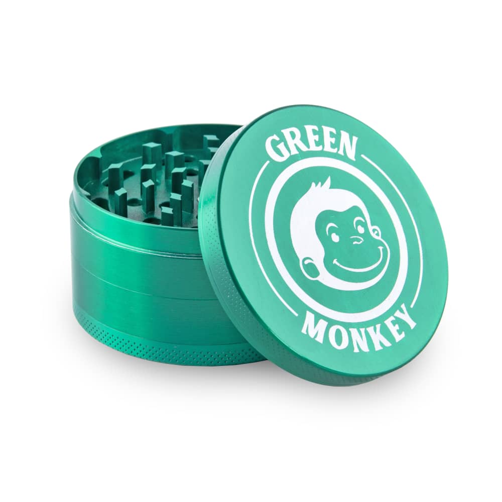 Green Monkey Grinder - Capuchin 4pc - 75mm - Discreet Smoker