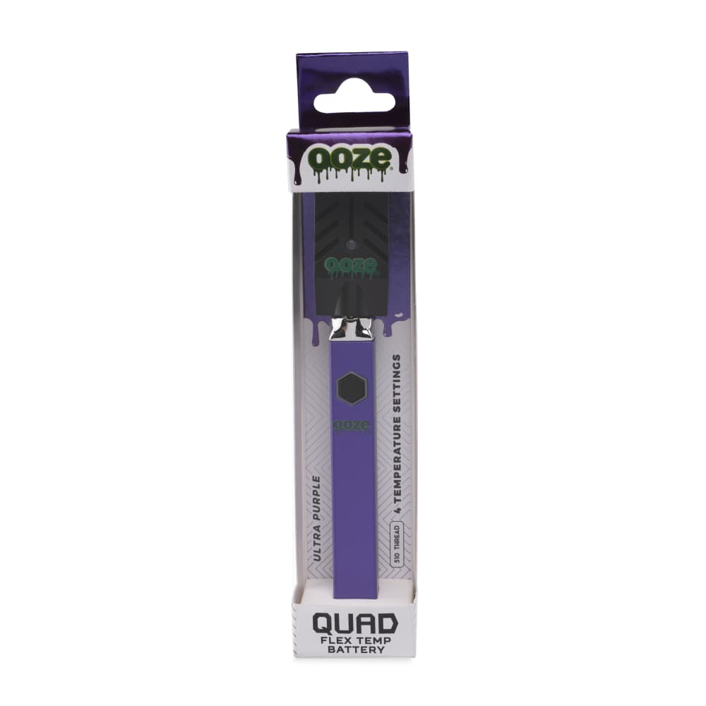 Ooze Quad 510 Thread 500 mAh Square Vape Pen Battery - Discreet Smoker