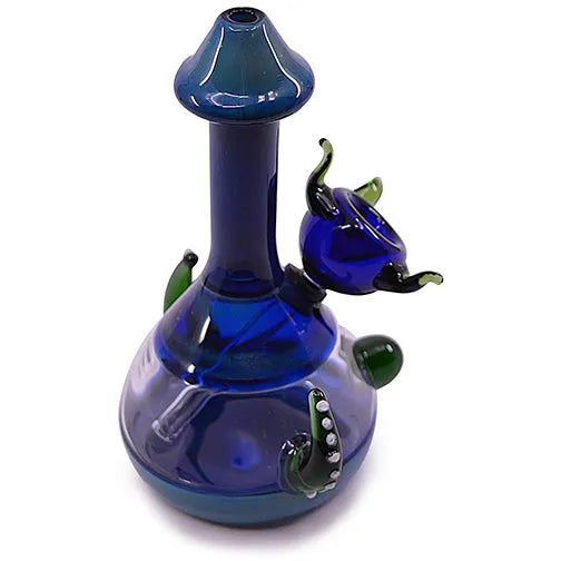Glass Bubbler - Mushroom Art (8") - Discreet Smoker