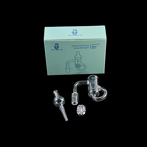 Space King Diamond Knot Loop Banger Kit (Gray) - Discreet Smoker