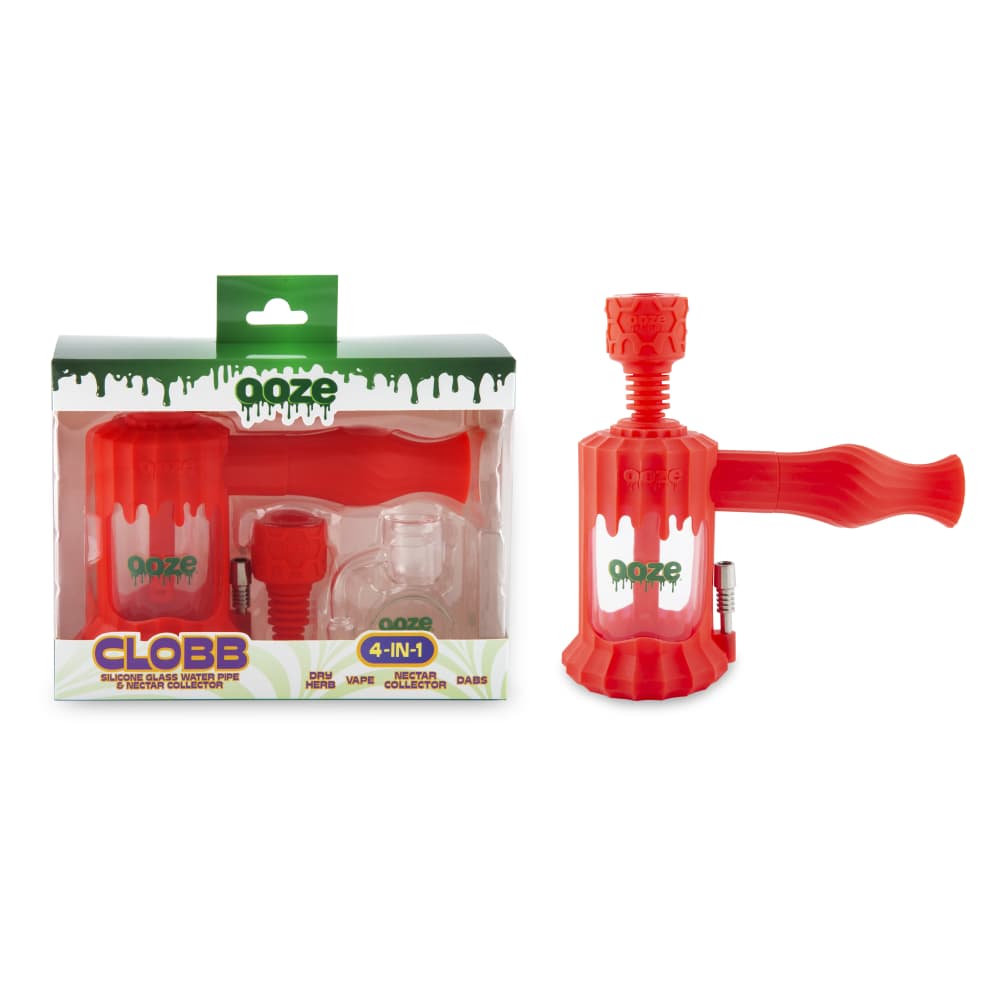 Ooze Clobb Silicone Water Pipe and Dab Straw - Discreet Smoker