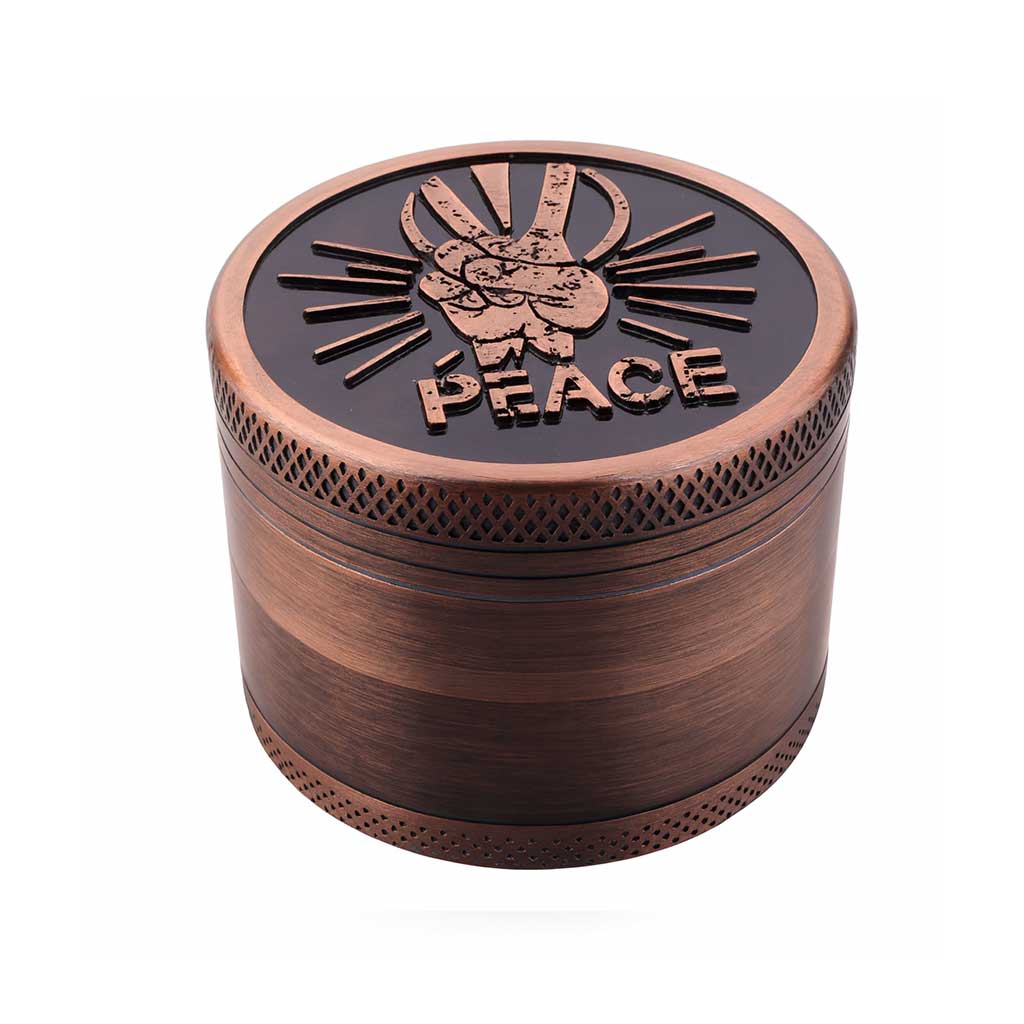 VINTAGE ALUMINUM EMBOSSED HERB GRINDER - Discreet Smoker