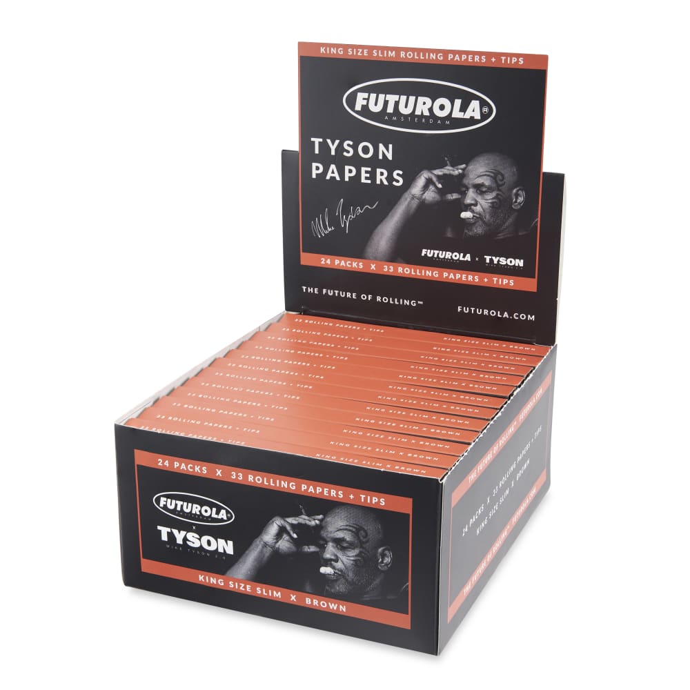 Tyson Ranch x Futurola King Size Slim Rolling Paper Booklet with Filters Version 2.0 – 24ct Display - Discreet Smoker