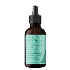 Organic Daily CBD Drops - Peppermint 500mg Full Spectrum - Discreet Smoker