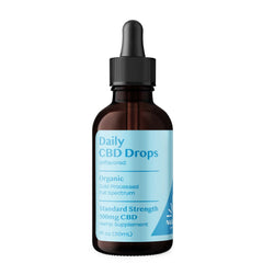 Organic Daily CBD Drops - Unflavored 500mg Full Spectrum - Discreet Smoker