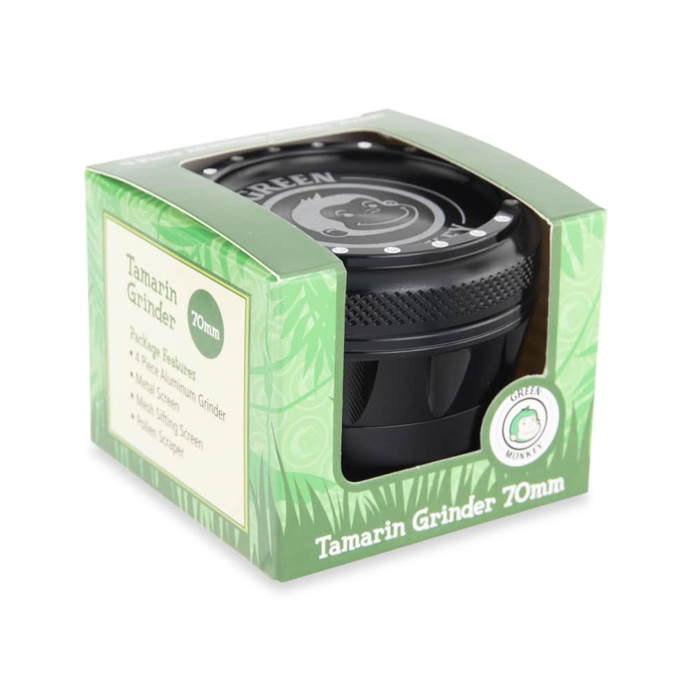 Green Monkey Grinder - Tamarin 4pc - 70mm - Discreet Smoker