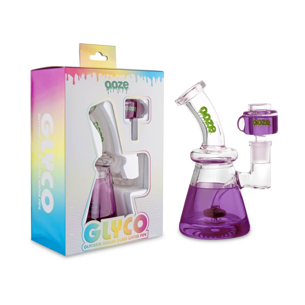 Ooze Glyco Bong Glycerin Chilled Glass Water Pipe - Discreet Smoker