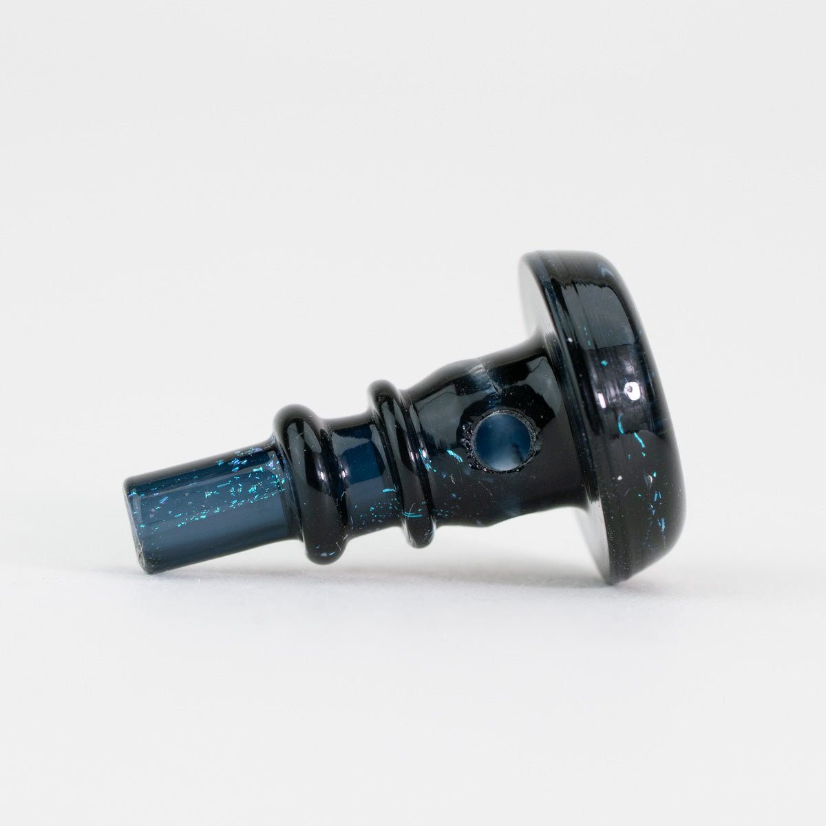 Empire Glassworks PuffCo Peak Pro 3D XL Chamber Glass Joystick Cap - Black Nebula - Discreet Smoker