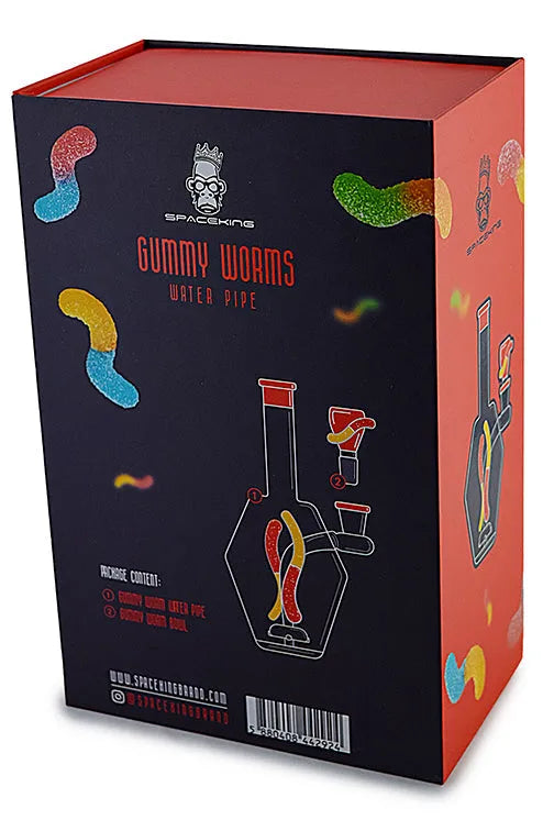 Space King Gummy Worms Water Pipe - Discreet Smoker