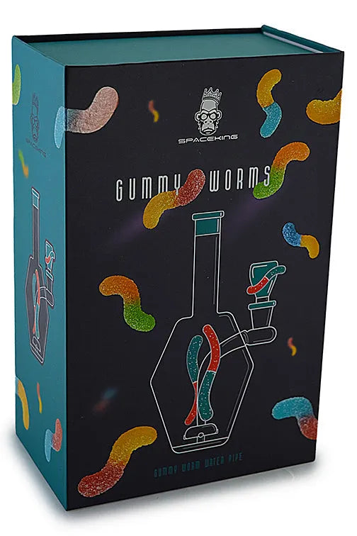 Space King Gummy Worms Water Pipe - Discreet Smoker