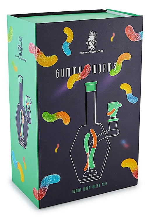 Space King Gummy Worms Water Pipe - Discreet Smoker