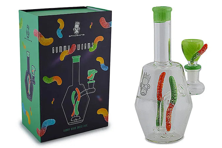 Space King Gummy Worms Water Pipe - Discreet Smoker