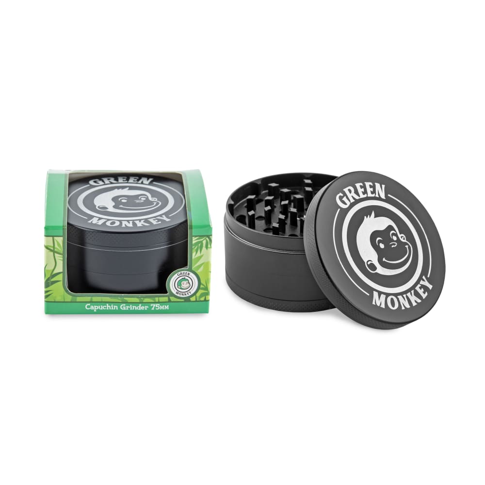 Green Monkey Grinder - Capuchin 4pc - 75mm - Discreet Smoker