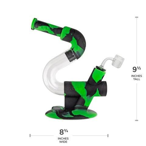 Ooze Swerve Silicone Water Pipe - Discreet Smoker