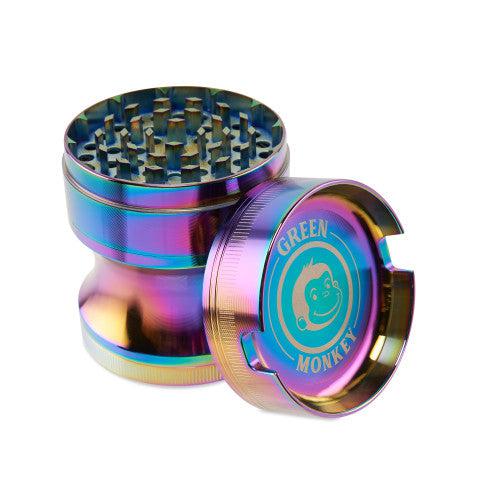 Green Monkey Grinder - Chacma 4pc with Ashtray - 63mm - Discreet Smoker
