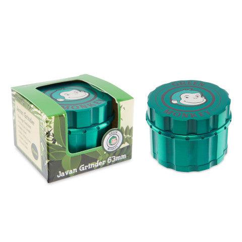 Green Monkey Grinder - Javan 4pc - 63mm - Discreet Smoker