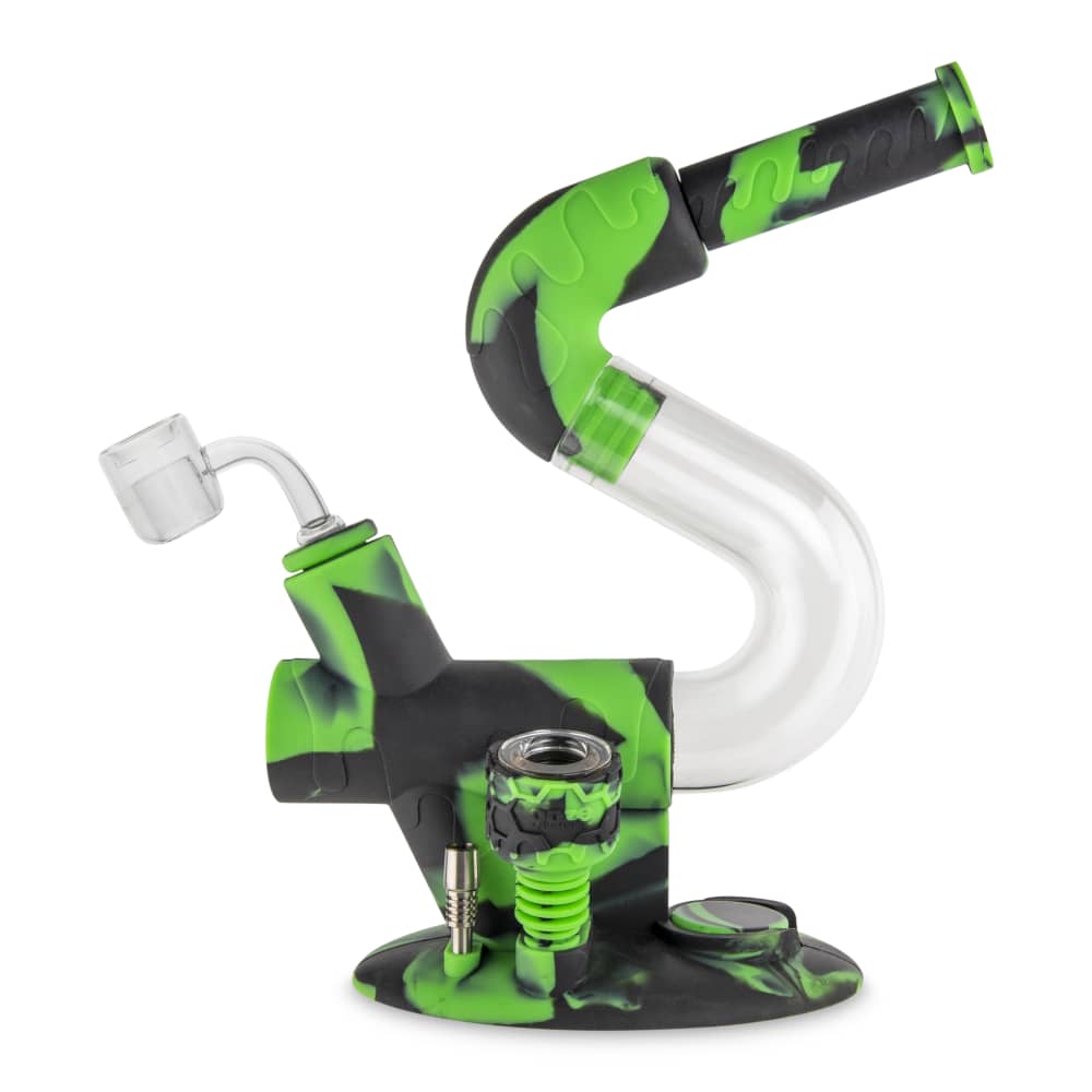 Ooze Swerve Silicone Water Pipe - Discreet Smoker