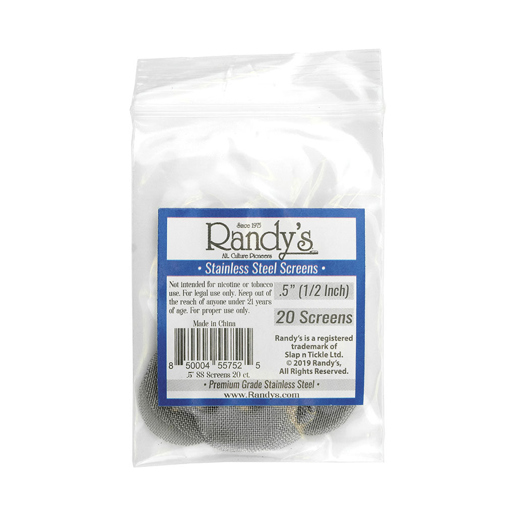 RANDY'S 20CT STAINLESS STEEL SCREENS - Discreet Smoker